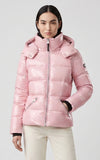 Madalyn-GLO High Gloss Down Jacket Removable Hood Soft Pink