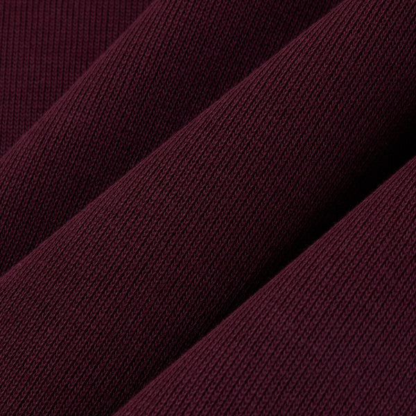 Lacoste Zip Up High Neck Interlock Sweatshirt Dark Burgundy