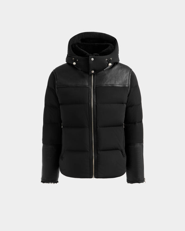 Rudsak Simon Shearling Down Combo Puffer Black