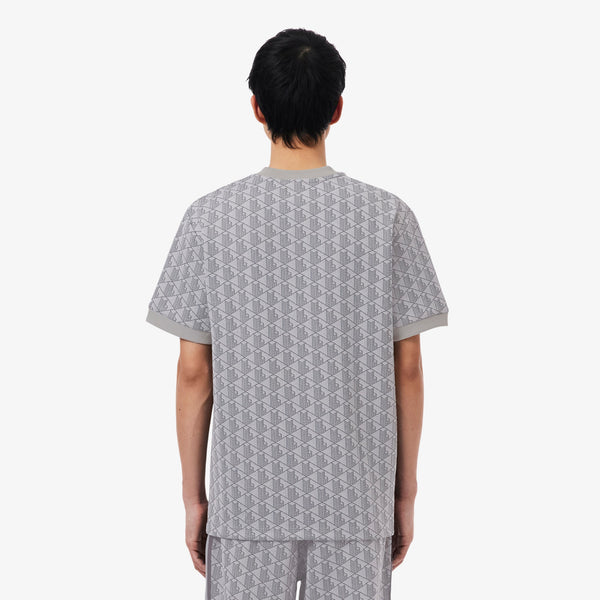 Lacoste Monogram Jacquard T-Shirt Dark Grey