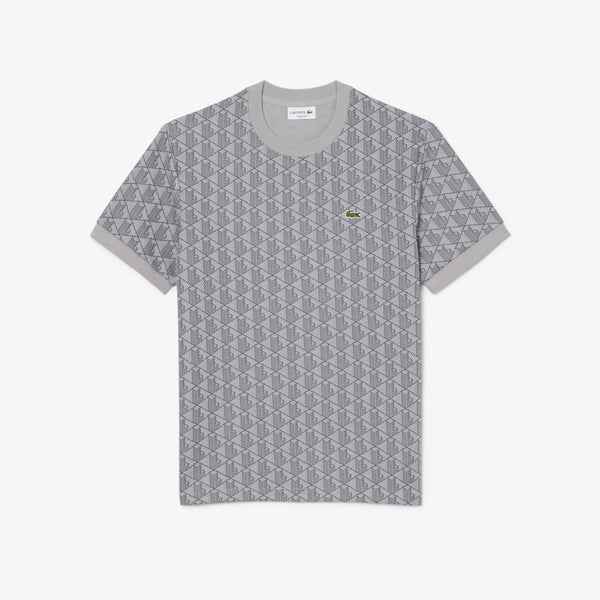 Lacoste Monogram Jacquard T-Shirt Dark Grey