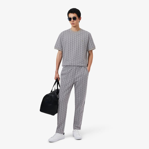 Lacoste Monogram Jacquard T-Shirt Dark Grey