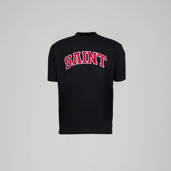 Saint Heavyweight Red Patch Black Tee