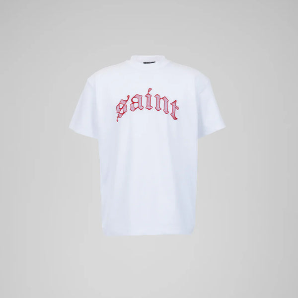 Saint Heavyweight Red Embroidery White Tee