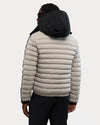 Uriage Lightweight Bomber Puffer Jacket Removable Hood Stone