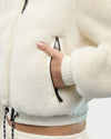 Vanoise Cropped Faux-Fur Puffer Jacket Snow White