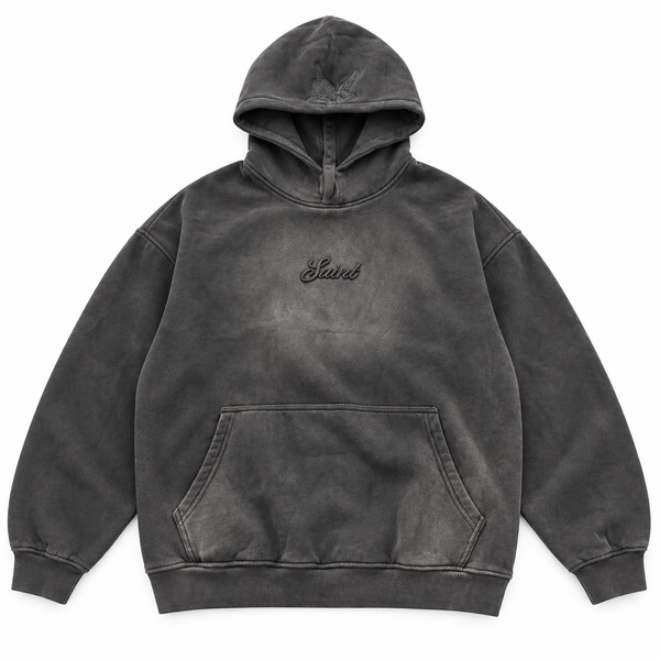 Saint Heavyweight Brushed Hoodie Night Smoke