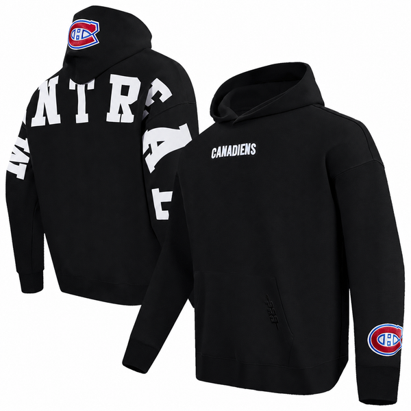 Montreal Canadians Wingspan M CJ Drop Shoulder Hoodie Black