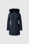 Calla Agile-360 Light Down Coat Blue Fox Fur Collar