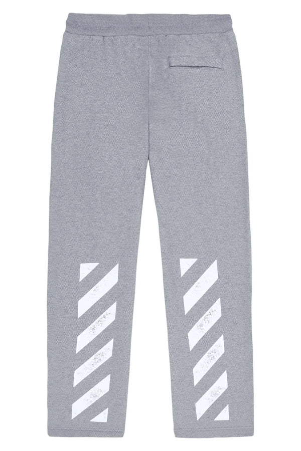 Off White Diagonal Hem Jogger Pants