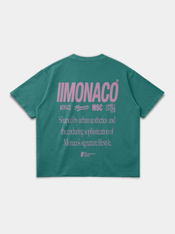 Aesthetic Tee Vintage Green- Dusty Rose