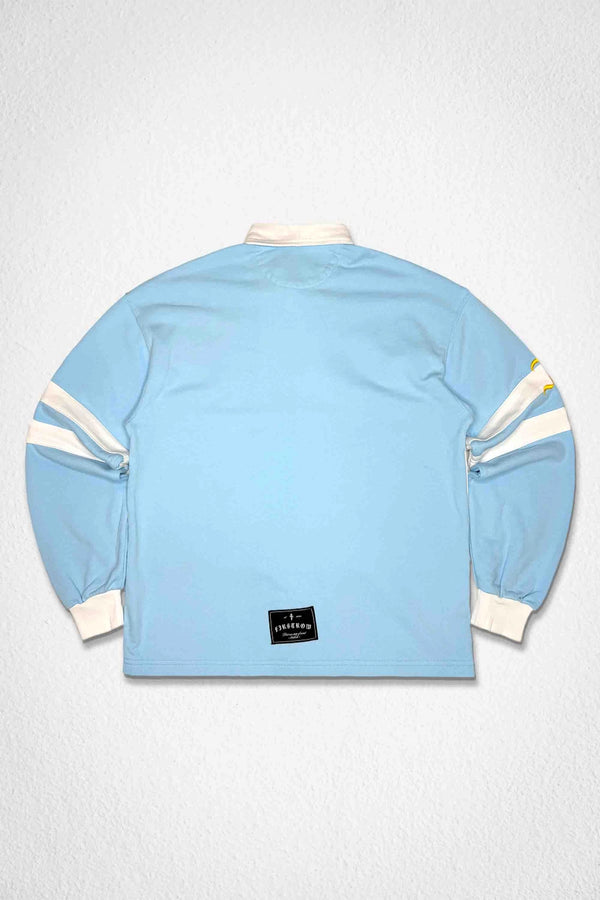 First Row Denim Club Eagle '86 Polo Sky Blue