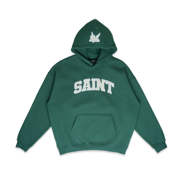 Saint x Ana Cruz Heavyweight Brushed Hoodie Evergreen Cream