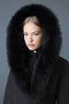 Adali-BX Down Coat Blue Fox Fur Signature Black