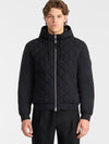 Leroy Quilted Down Bomber Jacket Black