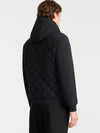Leroy Quilted Down Bomber Jacket Black