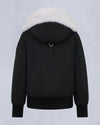 Original Debbie Natural Shearling Trim Bomber Jacket