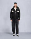 Original Debbie Natural Shearling Trim Bomber Jacket