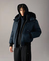 Original Ballistic Shearling Trim Bomber Jacket Navy