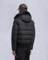 Cloud Shearling Trim Bomber Jacket Black