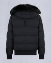 Gold Series NYLuxe Stagg Shearling Trim Bomber Black