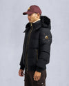 Gold Series NYLuxe Stagg Shearling Trim Bomber Black