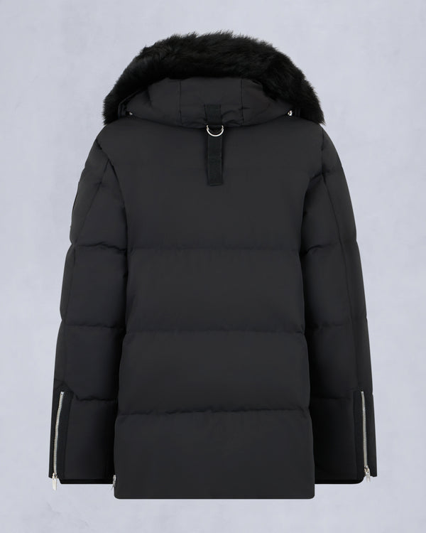 Cloud Shearling Trim 3Q Jacket Black