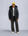 Cloud Shearling Trim 3Q Jacket Black