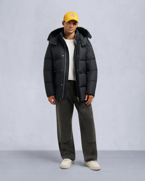 Cloud Shearling Trim 3Q Jacket Black