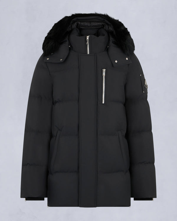 Cloud Shearling Trim 3Q Jacket Black