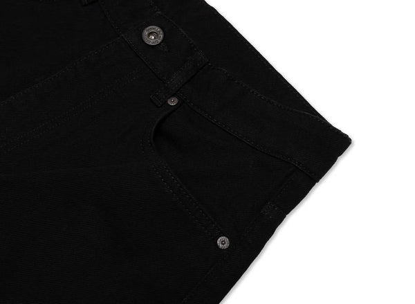 L/AB Off White Straight Fit Piped Denim Black