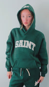 Saint x Ana Cruz Heavyweight Brushed Hoodie Evergreen Cream