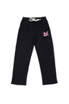 Saint Relaxed Heavyweight Brushed Red Patch Black Joggers