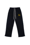 Saint Relaxed Heavyweight Brushed Yellow Patch Black Joggers