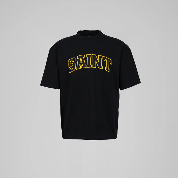 Saint Heavyweight Yellow Patch Black Tee
