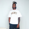 Saint Heavyweight Green Camo Print White Tee